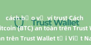 cách bảo vệ ví trust Cách lưu trữ Bitcoin (BTC) an toàn trên Trust Wallet tại Việt Nam